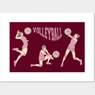 volleyball girls team Posters and Art